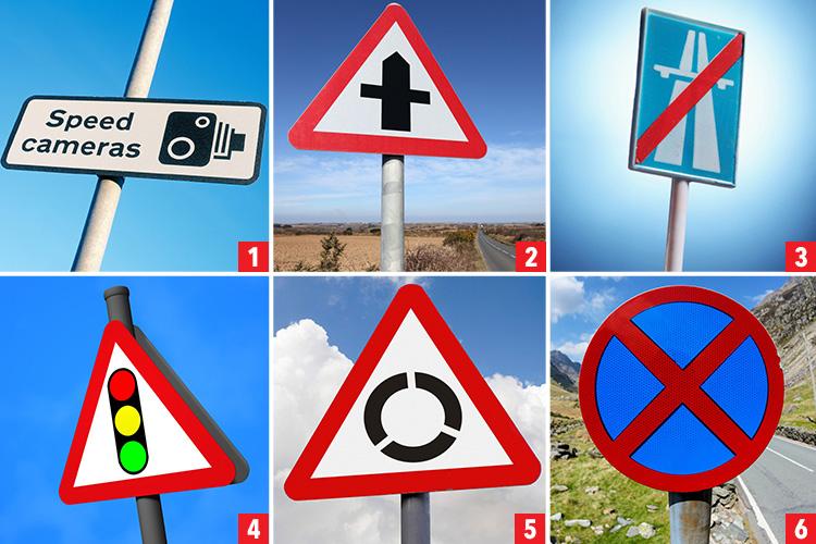  How many of the road signs facing the axe can you identify?