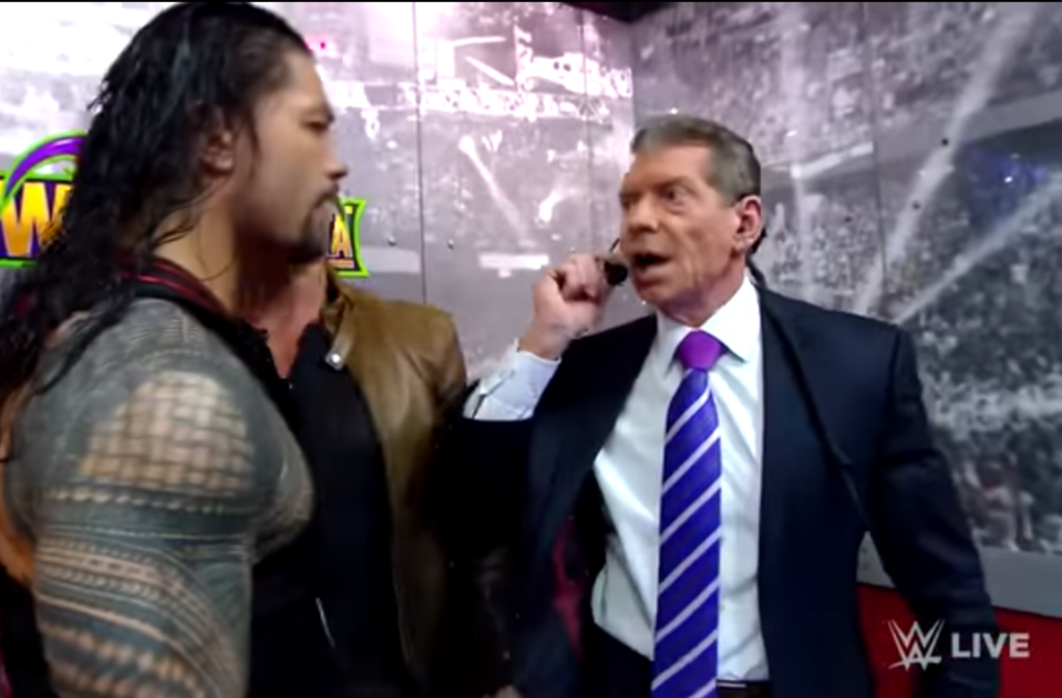  Roman Reigns was suspended by WWE chairman Vince McMahon