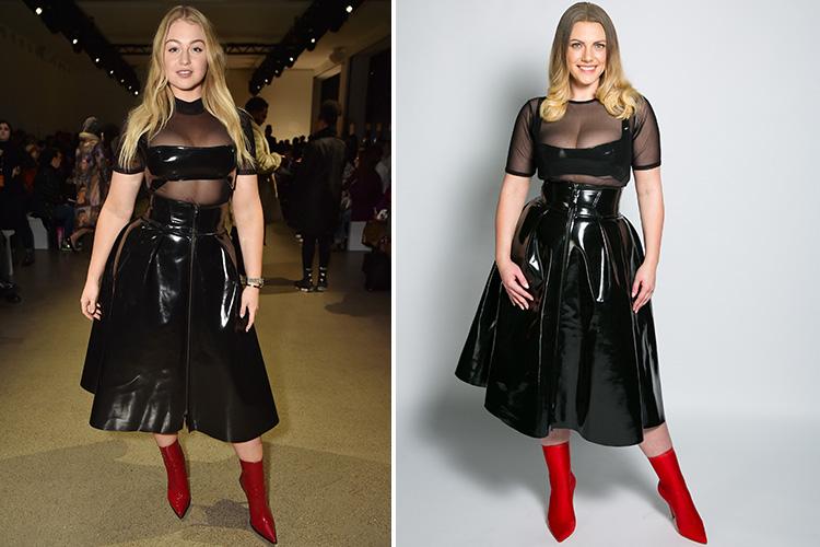 Iskra also wore this PVC number, which costs nearly £300, at a NYFW show