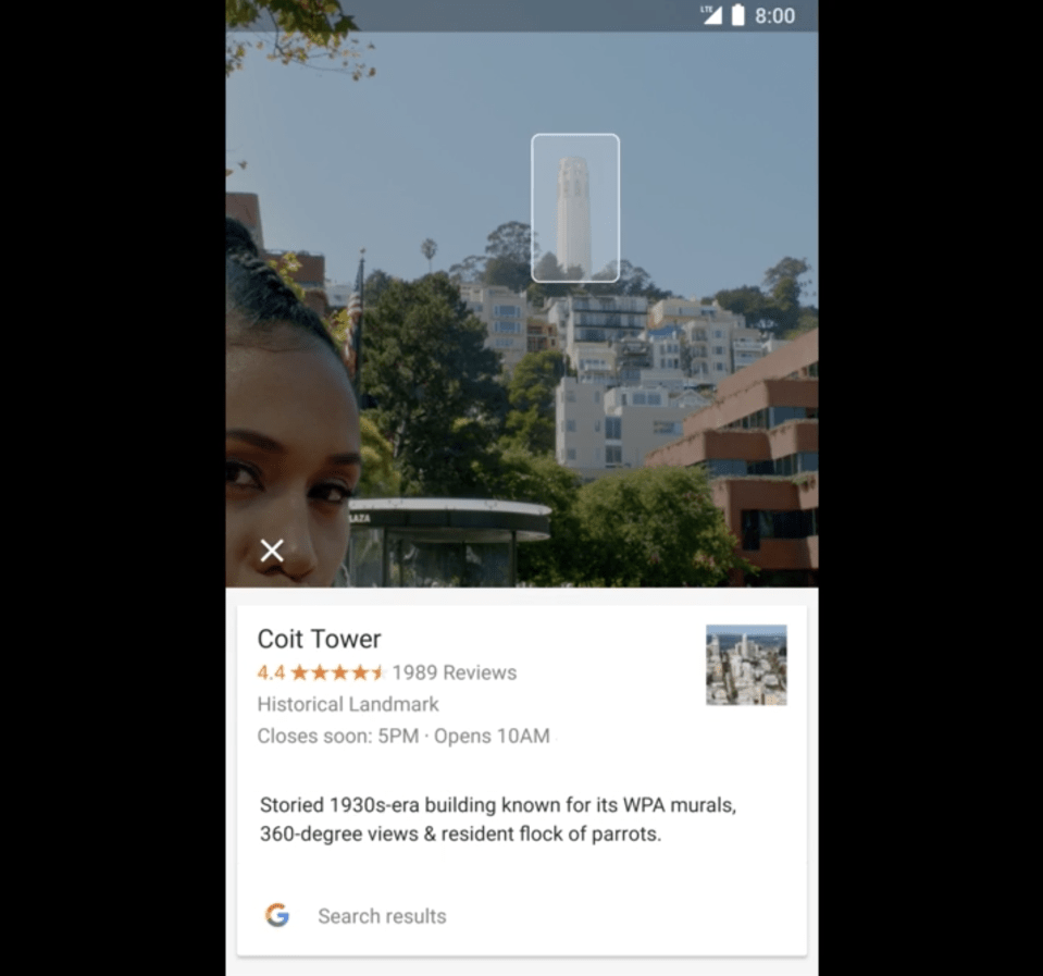  Google Lens can identify landmarks, even if they're not very clear