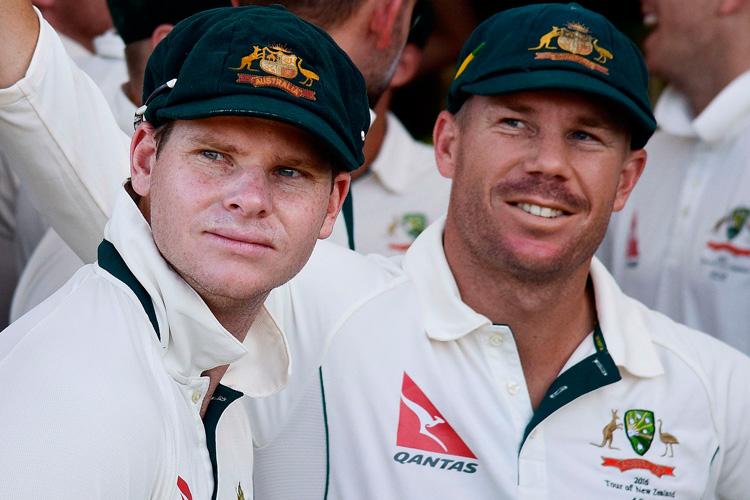  Steve Smith, left, and David Warner have been handed year-long bans