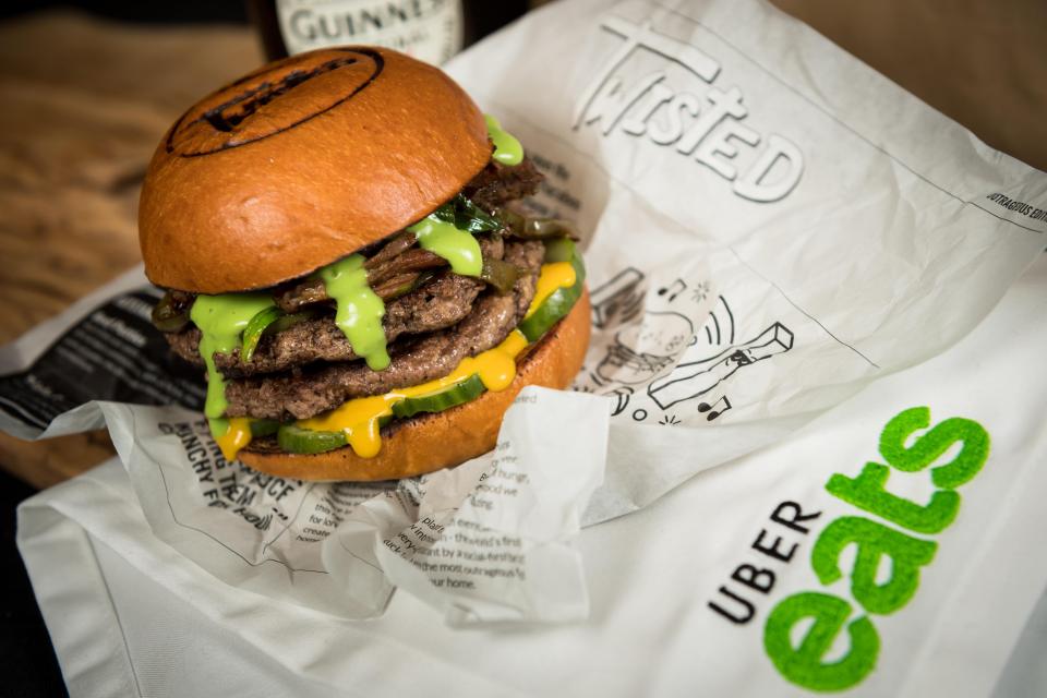  The big green burger is available on Uber Eats from the 16th to the 18th of March