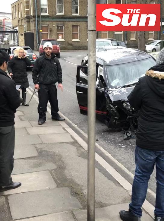  A confused Ant was snapped with his mum shortly after the collision