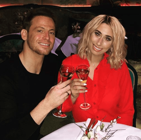 Stacey wore Suze on her Valentines Day date to Sketch with boyfriend Joe Swash