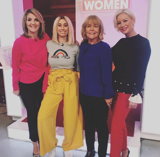 Stacey has worn Suze on Loose Women, pictured with co-hosts Denise Van Outen, Linda Robson and Kaye Adams