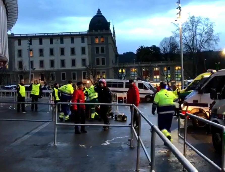  Two members of security were injured during Marseille's clash with Athletic Bilbao