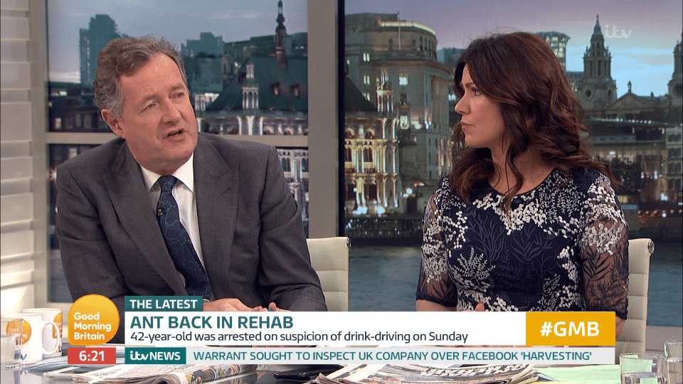  Piers said Ant had "changed" since he first met him