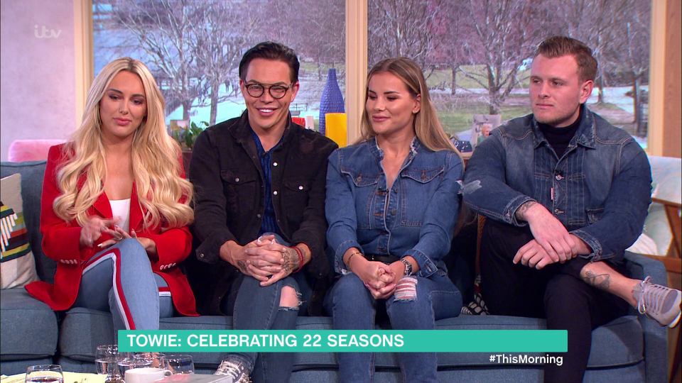  Amber appeared on This Morning with her Towie co-stars Bobby Norris, Georgia Kousoulou and Tommy Mallet