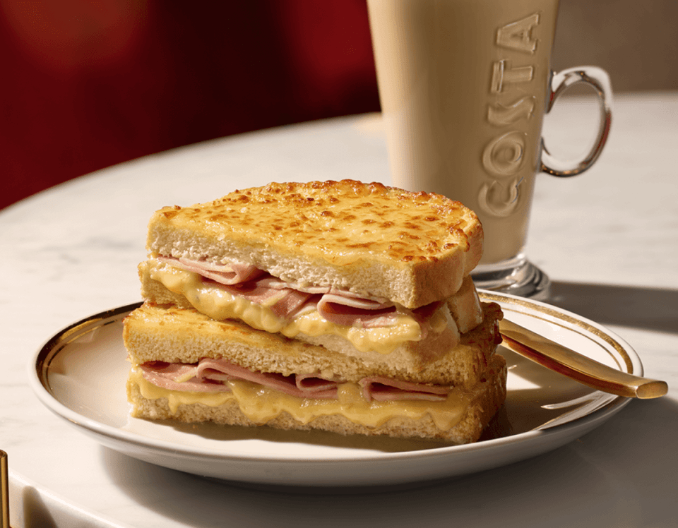  The new cheese and ham toastie is included in the £4.95 lunchtime deal