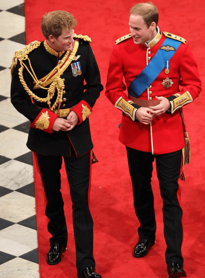  Prince Harry was by his brother's side during the Duke of Cambridge's wedding to Kate in 2011