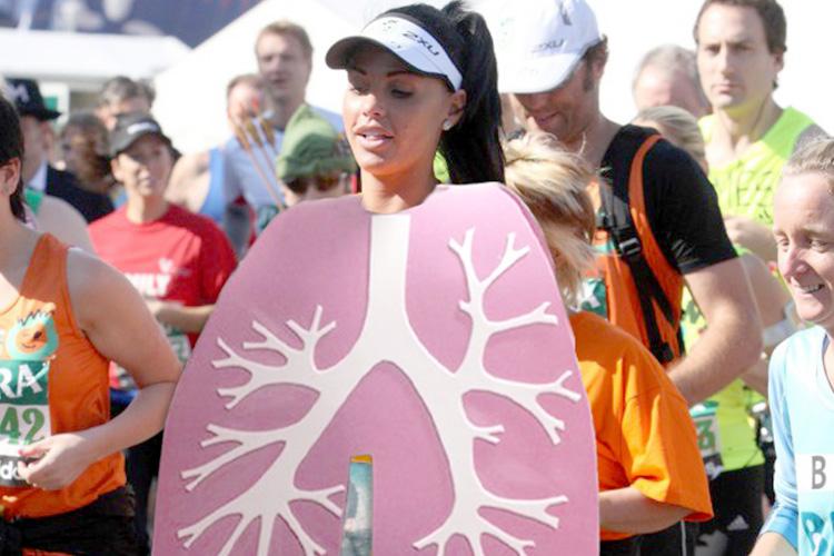  What Katie could look like while running the London Marathon 2018 in her lung costume