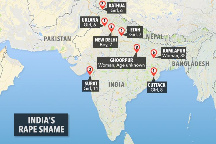  India has been rocked by a spate of shocking rapes over the past few months