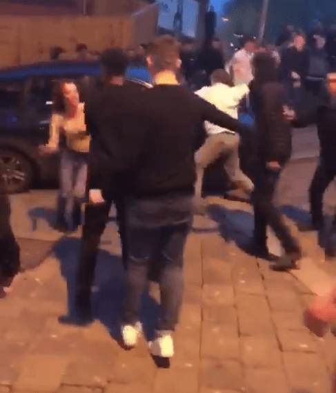  Shocking footage shows the moment a car ploughs into a group of people