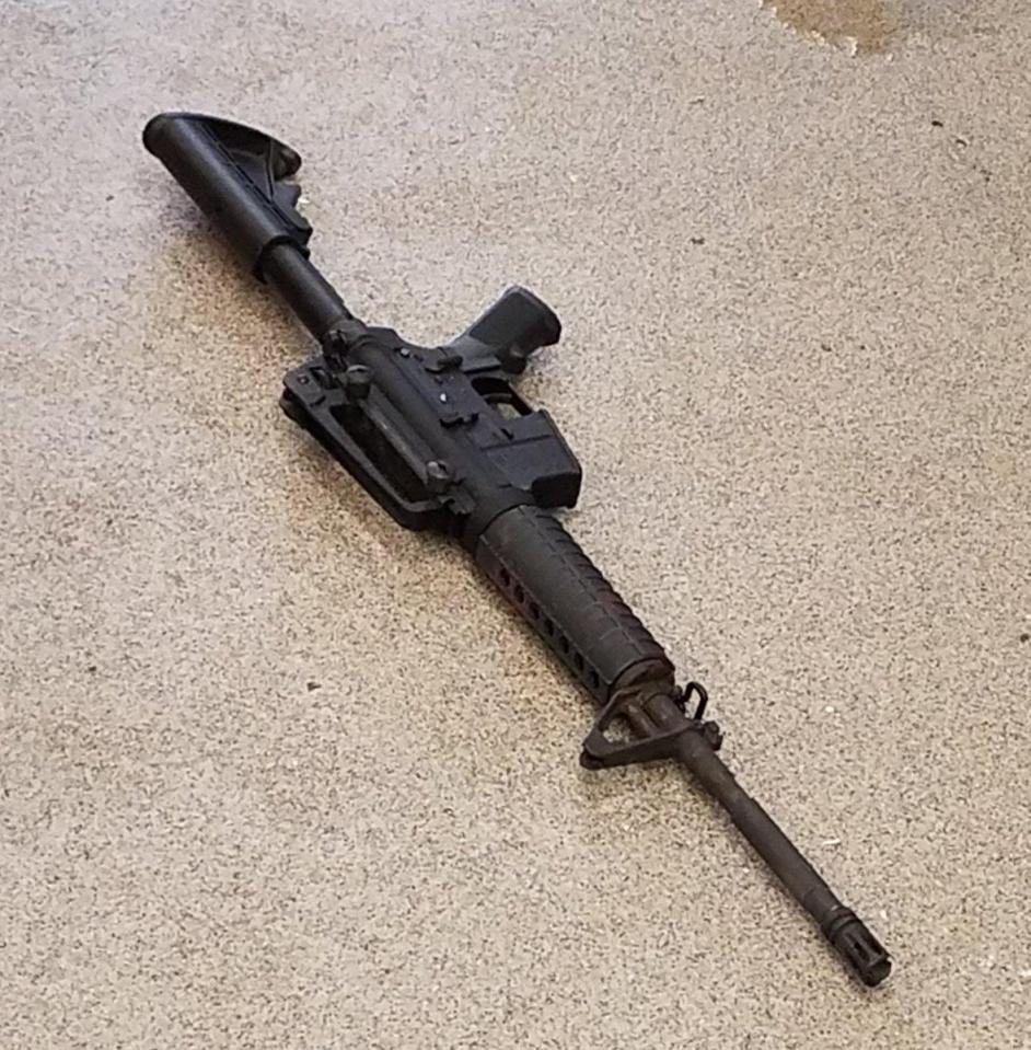  Police released a picture of the rifle used by the gunman