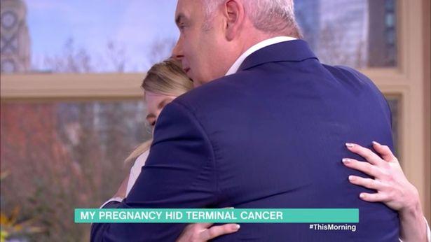 Eamonn was moved by her story and stood up to hug her