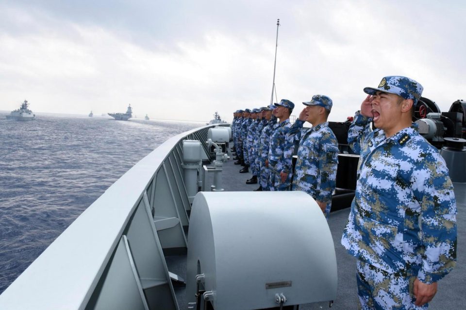  In an unspecified location in the South China sea, Jinping urged the assembled troops to devote their unswerving loyalty to the party