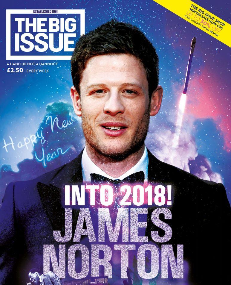  Cover star James Norton discussed Britain in crisis in the January issue of the Big Issue