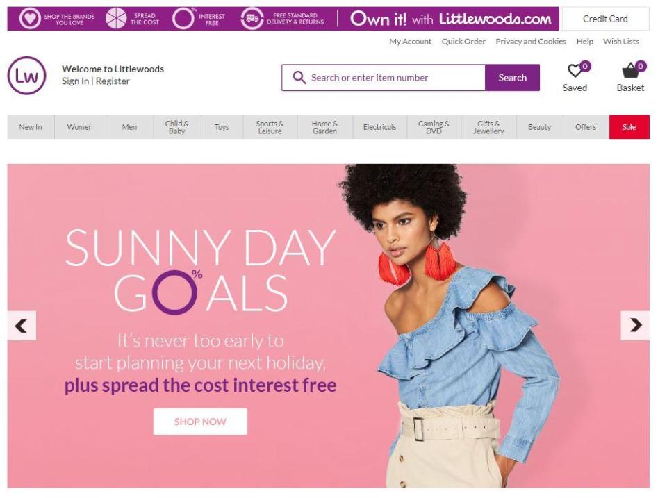  Shop Direct also owns Littlewoods