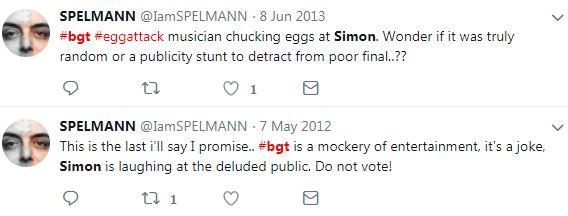  The magician posted these tweets online in 2012