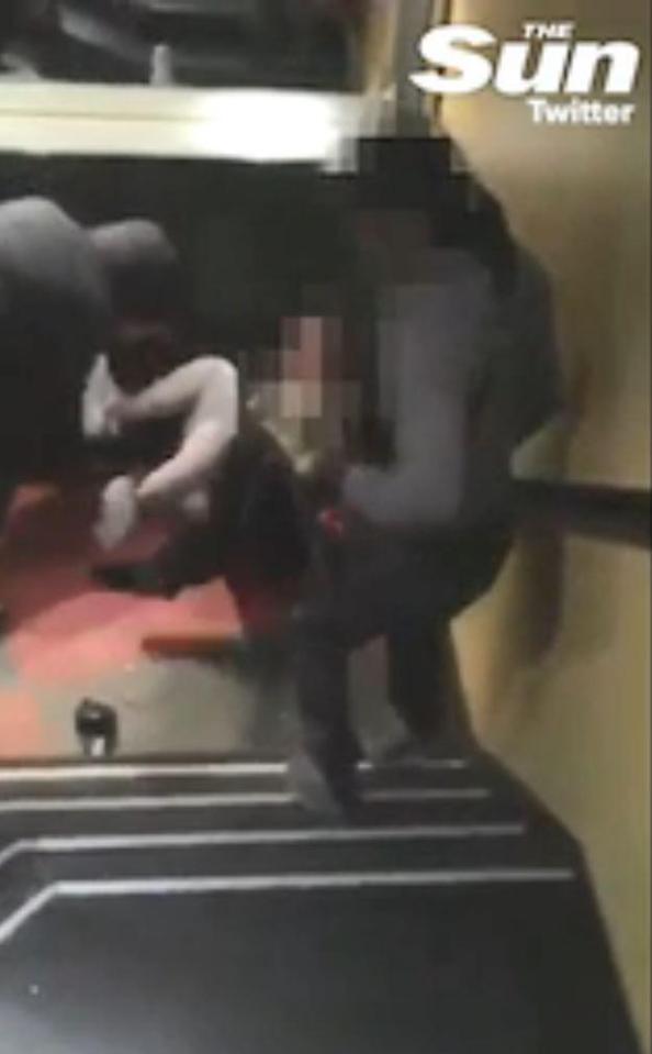  A young girl can be seen trying to stop the beating. Cops fear this video may have sparked a deadly gun revenge attack