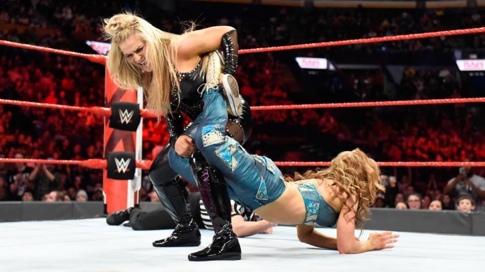  Natalya locks in the sharpshooter