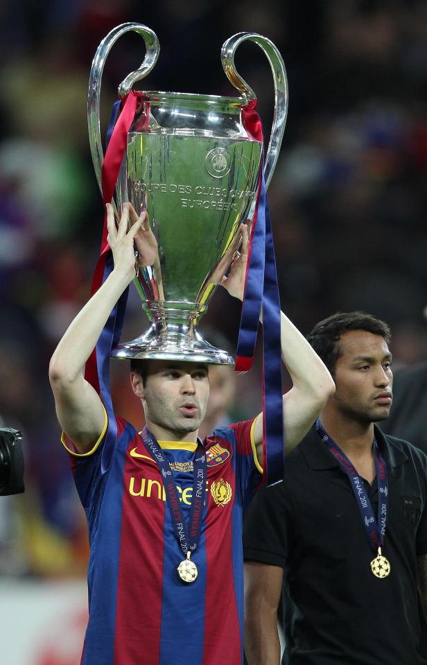  Andres Iniesta won a hatful of trophies during his glittering 16-year career at Barca