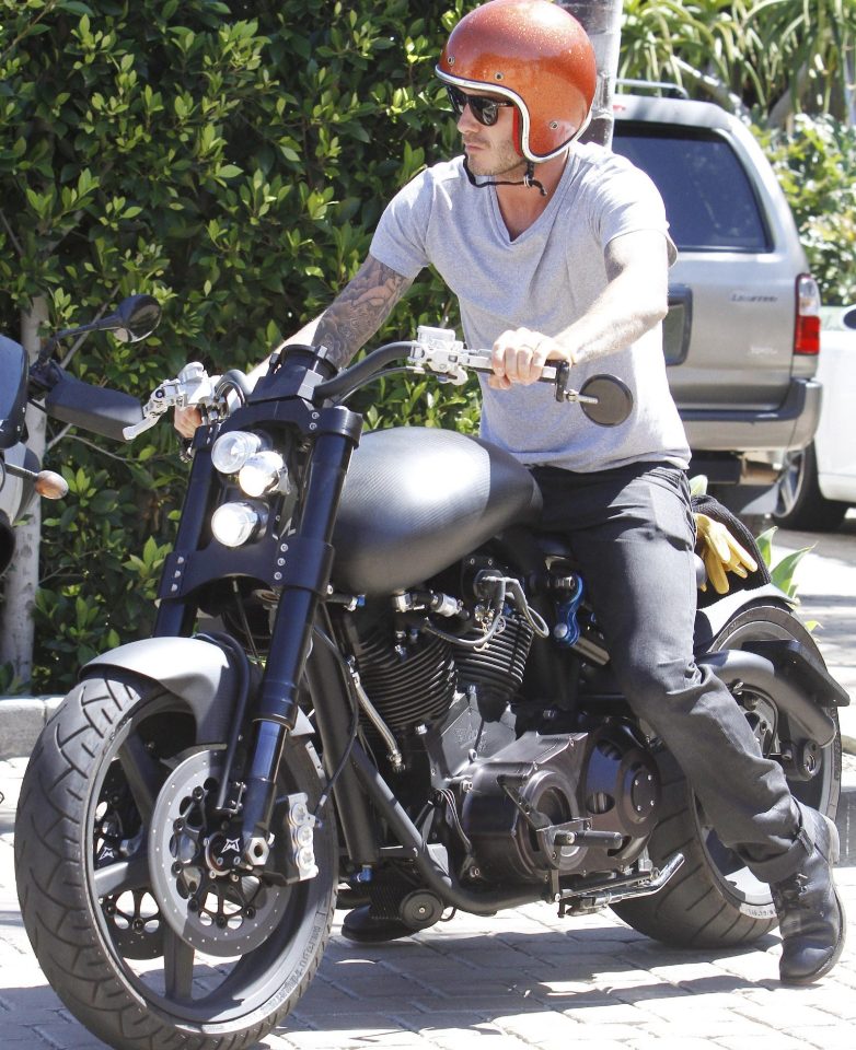  David Beckham gets a real thrill off riding his bike round LA