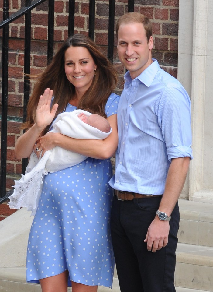 Kate wore this cornflour blue and polka dress in 2013