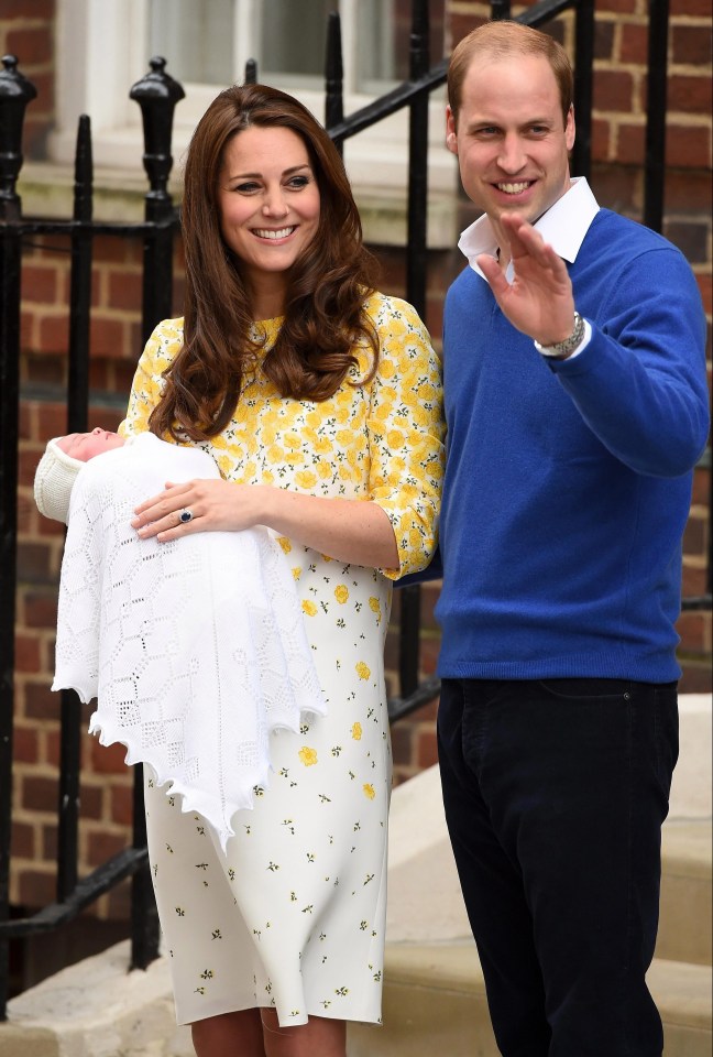 Kate wore Jenny Packham when presenting both her children to the world