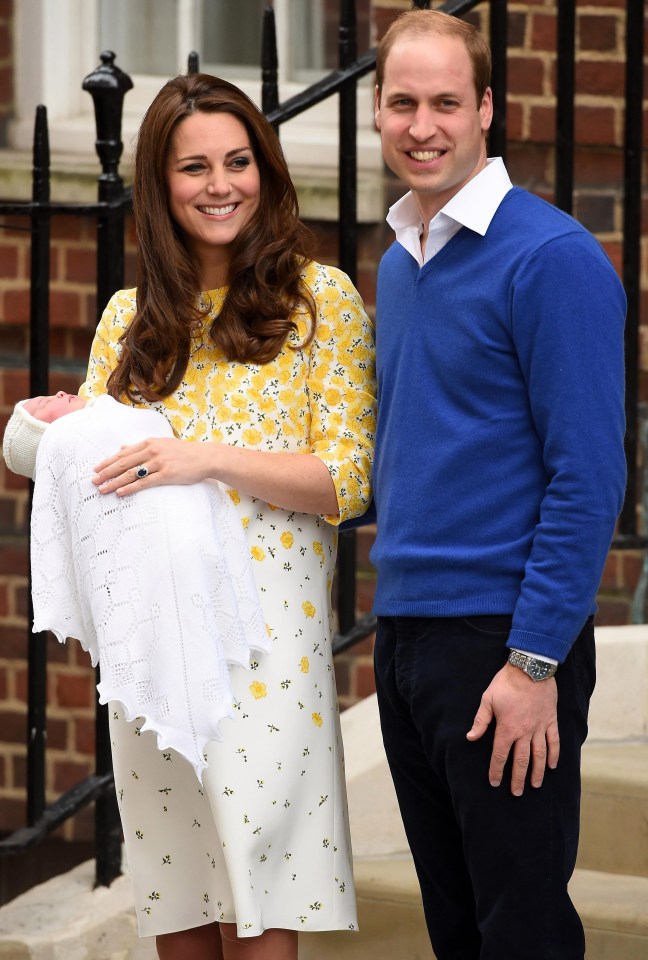 The couple also used a blanket by the same company for the reveal of Princess Charlotte outside of the Lindo Wing of St Mary’s hospital, Paddington