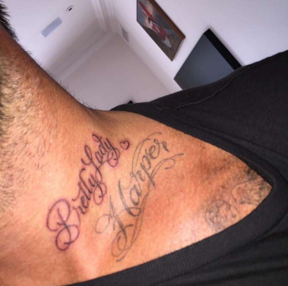  David Beckham has plenty of tributes to his family including this inking to mark his daughter's fourth birthday