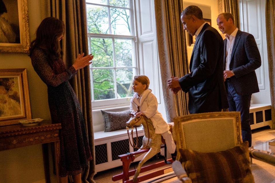  Prince George was the centre of attention when family entertained Barack Obama at their Kensington home