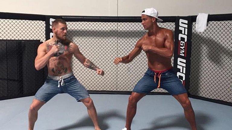  Cristiano Ronaldo trains with UFC superstar Conor McGregor