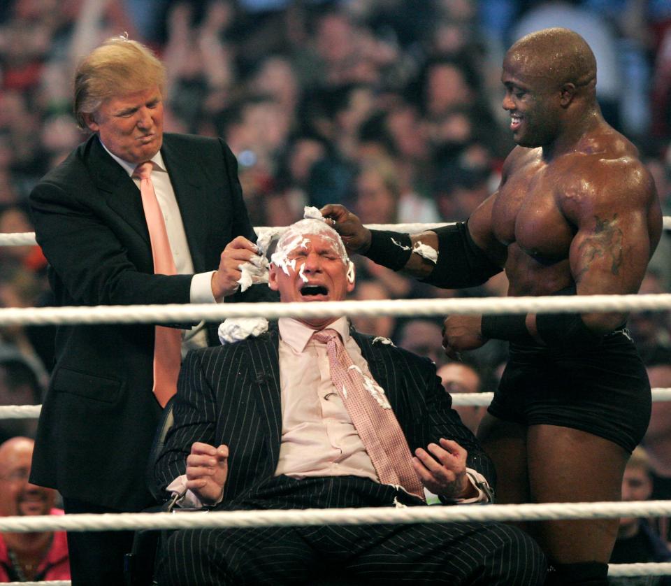  Bobby Lashley teamed up with Donald Trump to shave Vince McMahon's hair during his previous stint in WWE