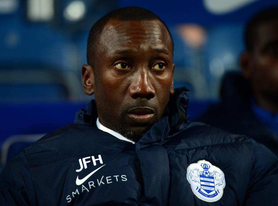  Hasselbaink's previous job saw him sacked as QPR boss in November 2016