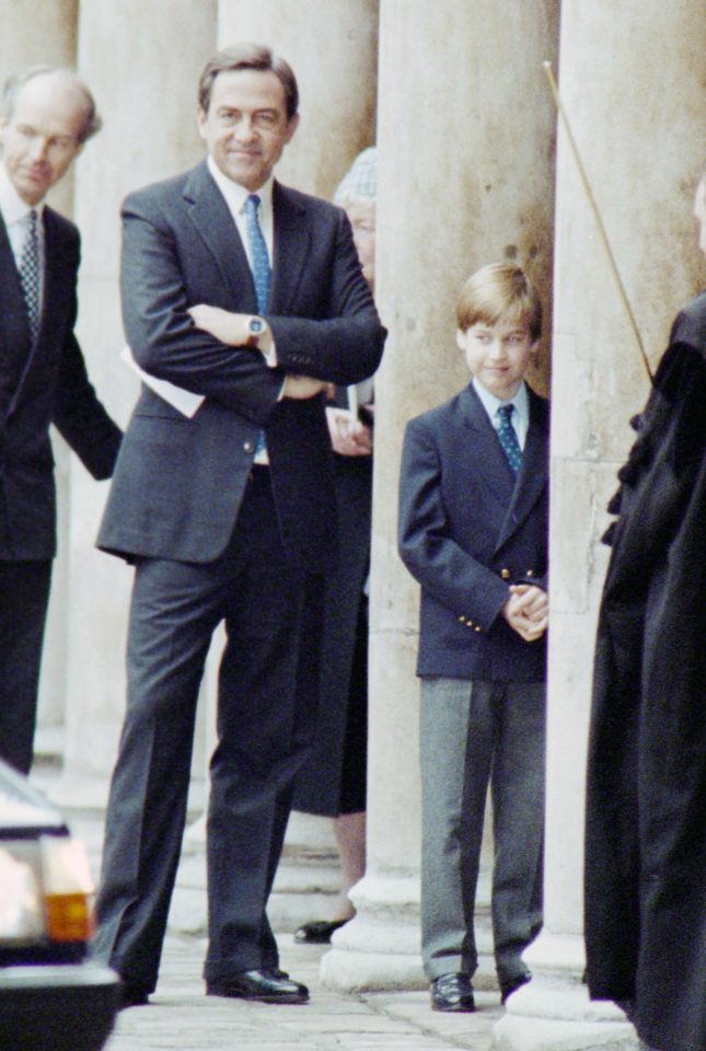  Former King Constantine II of Greece with a young Prince William