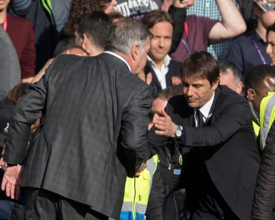  Antonio Conte has offered his support to Sam Allardyce