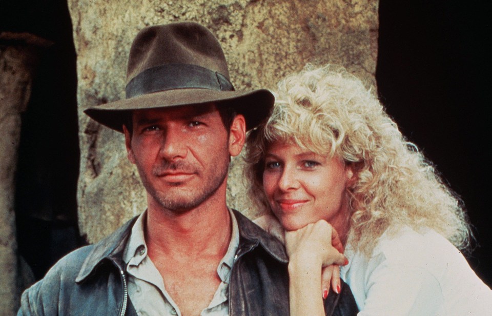 Harrison Ford as Indiana with Spielberg’s wife Kate in Indiana Jones and the Temple of Doom