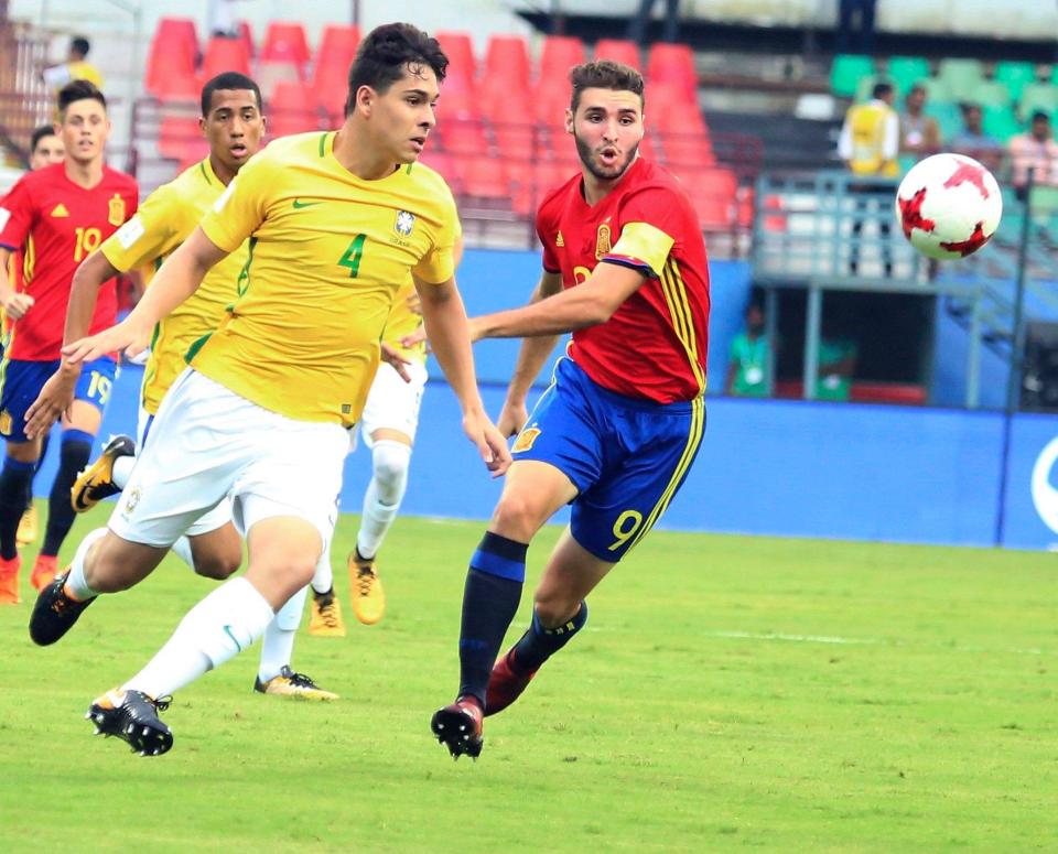  Lucas Halter is action against Spain at the Under-17 World Cup