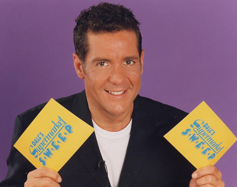  The famously tanned star fronted the TV classic of Supermarket Sweep