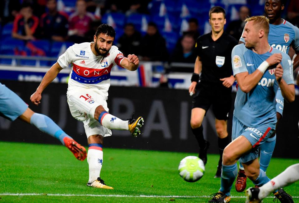  Lyon ace Nabil Fekir is valued at around £50million