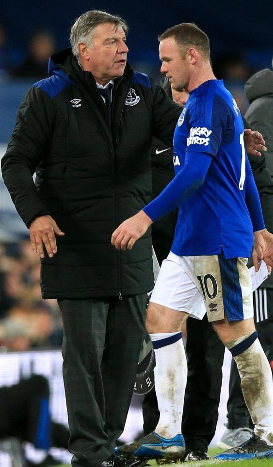  Sam Allardyce hooked Wayne Rooney with more than 30 minutes to go of the Merseyside derby