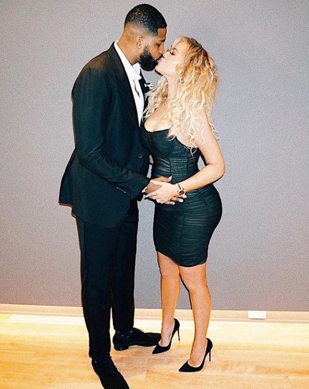  Khloe Kardashian, seen with boyfriend Tristan Thompson, gave birth to a daughter yesterday