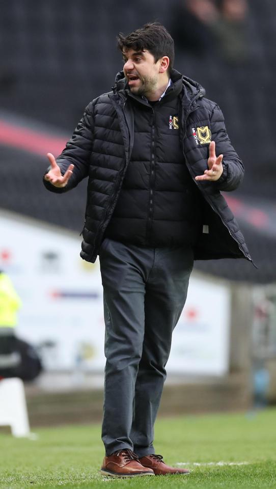  Micciche, 38, lost ten out of 16 games in charge of MK Dons since being appointed in January