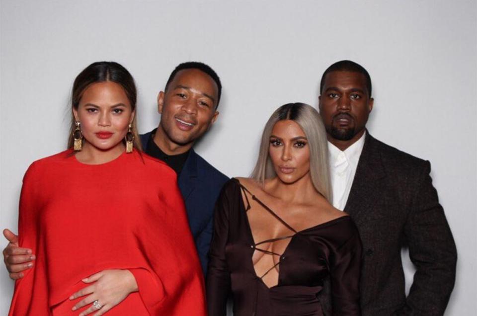  Kim and Kanye are good friends with John Legend and his wife Chrissy Teigen