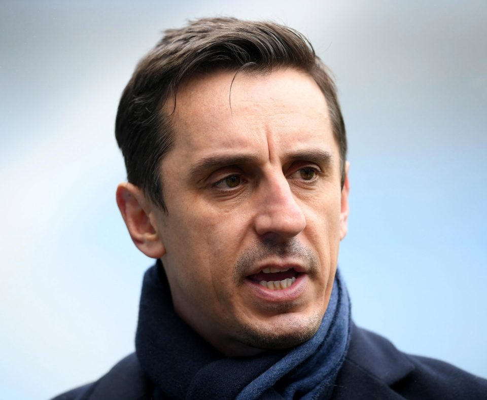  Gary Neville has urged Man United to delay City's title party