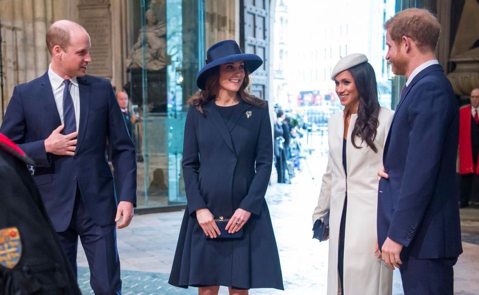  According to the source, the Duchess and Meghan meet to ensure their outfits don't clash or show too many similarities