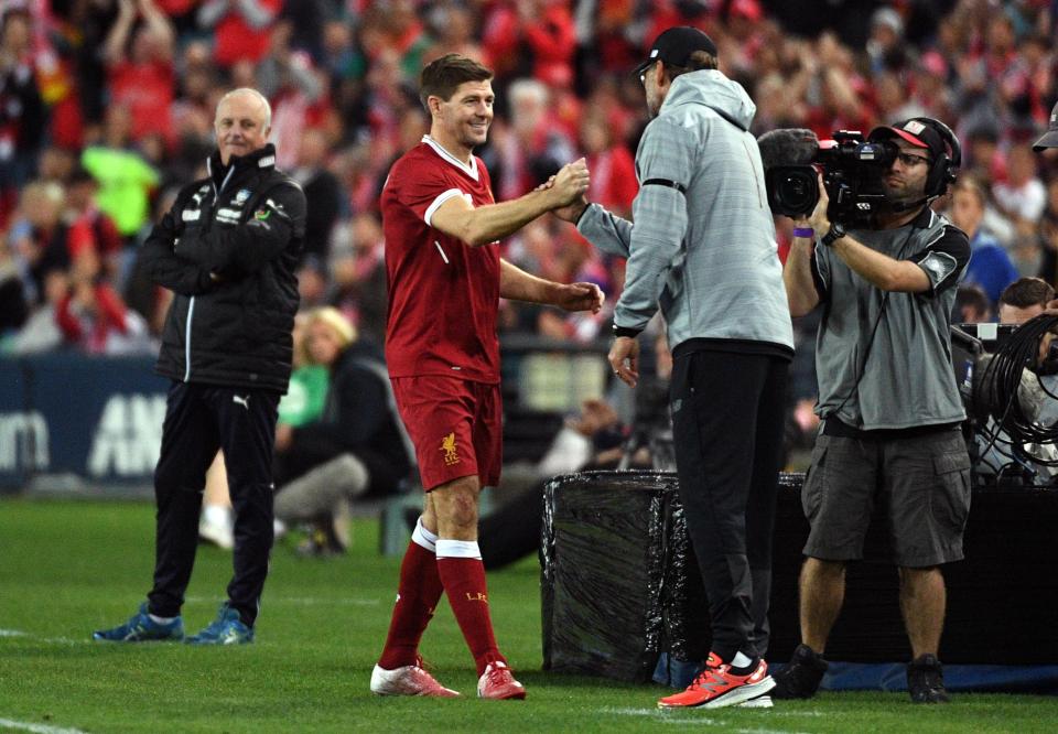  Steven Gerrard has the full backing of Jurgen Klopp, except if he joins Everton or Manchester United