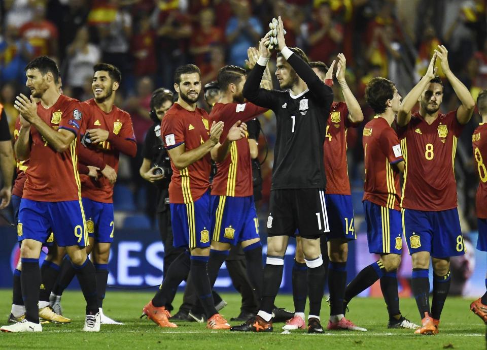  Spain won nine of their ten qualifying games to cruise through to Russia