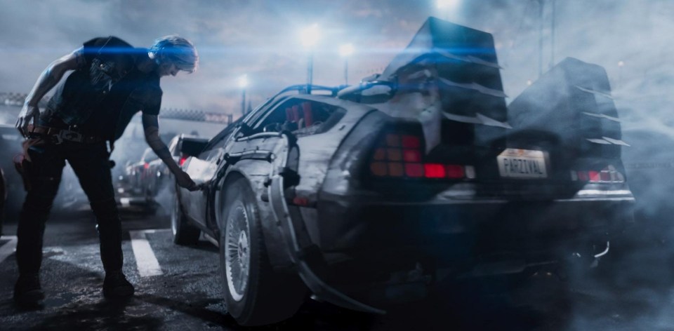 The movie features the DeLorean from Back To The Future